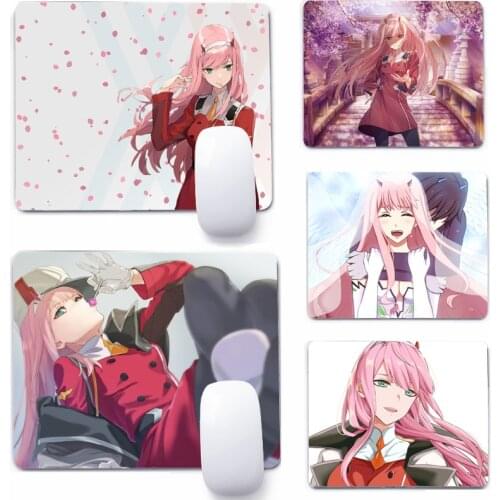 Zero Two Anime 22x18cm Mouse Pad Computer Small Mouse Non-slip Pad Desktop Keyboard Pad Office Mouse Mat