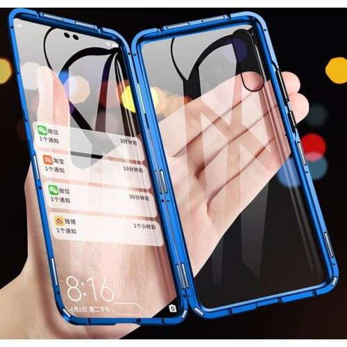 Full Magnetic Cover Case For Huawei P20 P20 Lite Case double side Glass Cover For Huawei P20 Pro P20 lite 2019 Magnet Metal case