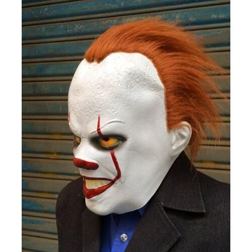 Stephen Kings It Mask Pennywise Horror Clown Joker Mask Clown Mask Halloween Cosplay Costume Props