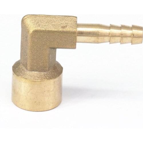 LOT 2 Hose Barb I/D 6mm x 1/4" BSP female Thread Elbow Brass coupler Splicer Connector fitting for Fuel Gas Water