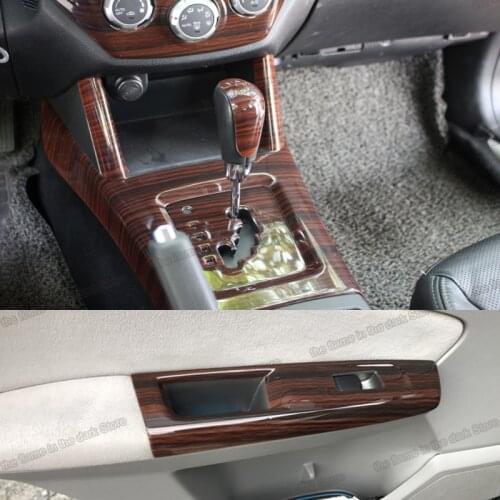 Lsrtw2017 Wood Abs Car Center Control Gear Panel Steering Wheel Trims for Subaru Forester 2008 2009 2010 2011 2012 Accessories