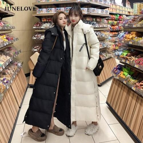 Thick Parka Women With Hood Padded Jacket Winter Long Coat стеганые пальто куртка женская теплая Parka Mujer Abrigos Invierno