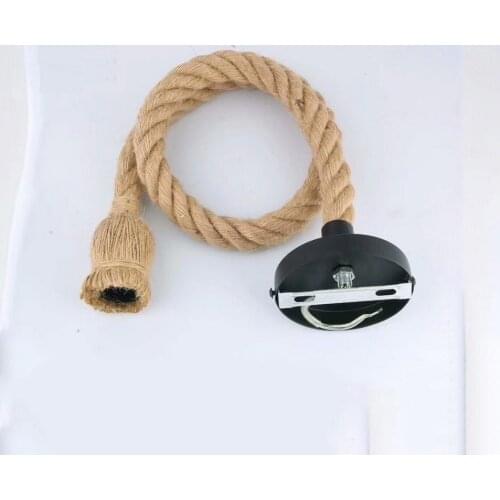 Hemp Rope Pendant Lights Vintage Retro Loft Industrial Hanging Lamp for Living Room Kitchen Home Light Fixtures Decor Luminaire