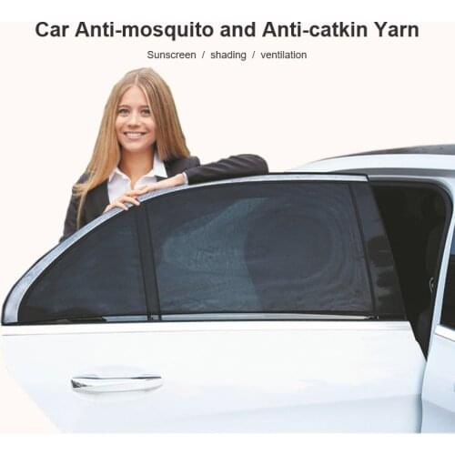 Car Front&Rear Side Window Sun Visor Shade Mesh Cover Insulation Anti-mosquito Fabric Shield UV Protector Sunshade Curtain