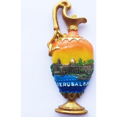 Middle East holy city Jerusalem Souvenir Magnet sticker fridge, National Classical pot