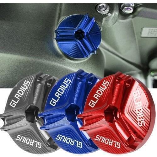 FOR SUZUKI GLADIUS GSX 750F 1989-2003 New Aluminum Motorcycle Engine Oil Filter Cup Plug Cover Screw with GLADIUS logo 2002 2001