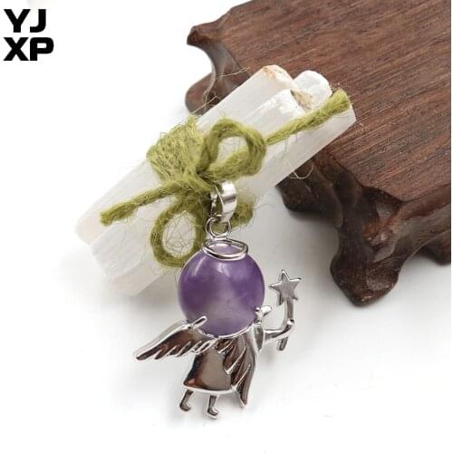 YJXP Creative Hemp Rope Wrapped Magic Angel Raw Gypsum Stone Selenite Sticks Wands Bundle Yoga Reiki Healing Meditation Jewelry