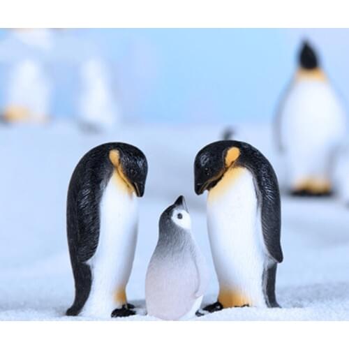 ZOCDOU 1 Piece Blue Cute Penguin World Of Ice Antarctic Pole Model Small Figurine Crafts DIY Desk Ornament