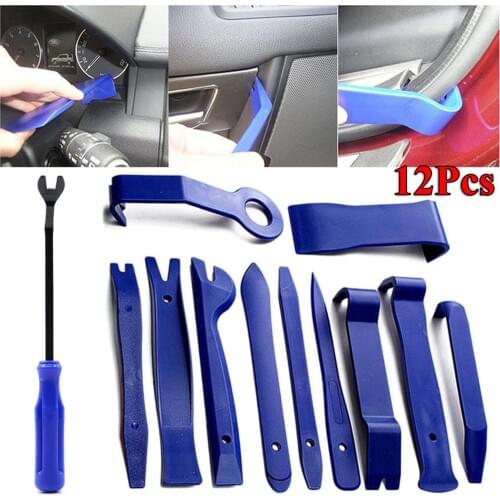 12pcs Car Trim Disassembly Tools DVD Stereo Refit Kits Interior Plastic Trim Panel Dashboard Installation Removal Repair Tools