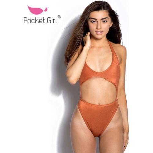2019 Women One Piece Swimwear Monokini V-NECK Swimsuit Brazilian Beach Thong Trikini Cut Out Bodysuit Stretch Velvet Biquini
