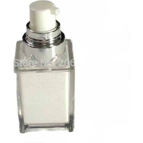 30ml white square shape press pump bottle,cosmetic container,press pump bottle ,Cosmetic bottle Cosmetic Packaging