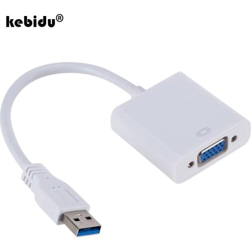 1080P USB To VGA Adapter USB 2.0/3.0 to VGA External Video Card Multi Display Converter for Desktop Laptop PC Monitor Projector