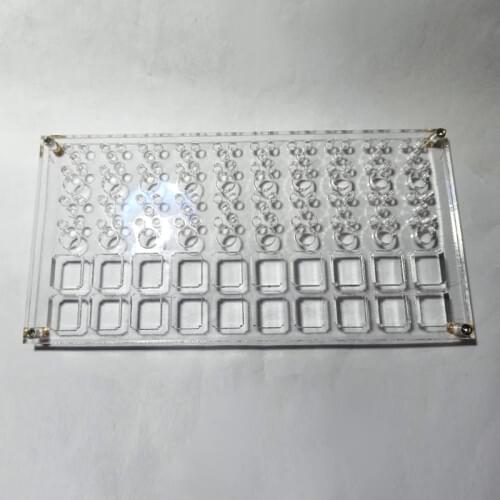 Acrylic Board for Lubricate Switch Mechanical Keyboard Switch Tester Base Double Layer Acrylic Lube Modding Station 20 Switches