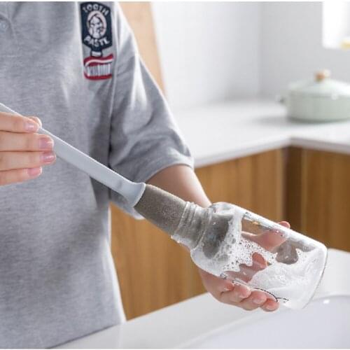 Cup Brush Sponge Long Handle Wineglass Cleaning Brushes Bottle Tea Glass Cleaning Brush Kitchen Household Cleaning Accessories