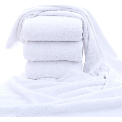 100% Cotton Large Luxury Hotel Bath Towel White Adults Bathroom Towel Fast Drying Bed Towel 100*200cm And 150*200cm