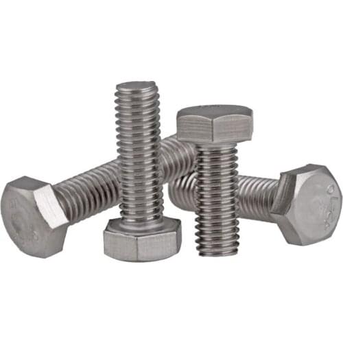 304 Stainless Steel Full Thread Hexagon Head Bolts Screws M18 M20