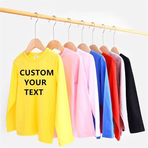 Custom Long Sleeve Childrens T-shirt Personalized Gift Boys/Girls DIY Clothes Children Spring and Autumn Long Sleeves T-shirt