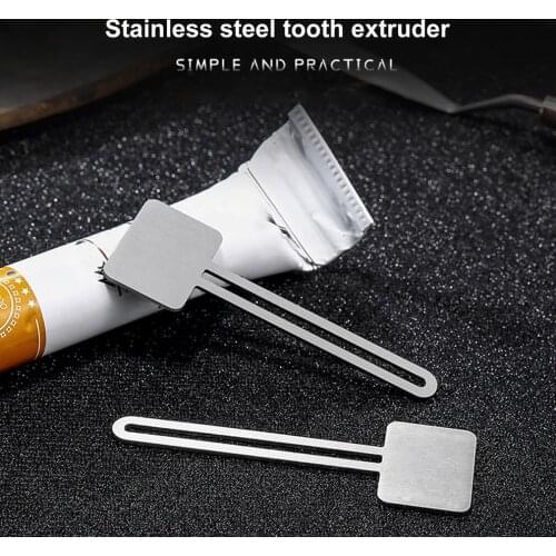 Stainless Steel Toothpaste Squeezer Dispenser Cosmetic Toothpaste Dispenser Cleanser Rolling Holder For Bathroom Accessories