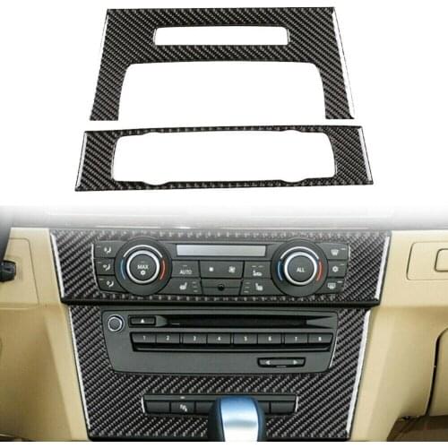 For BMW 3 Series E90 E92 E93 2005-2012 Carbon Fiber Car Interior Center Console CD & AC Panel Cover Trim Stickers