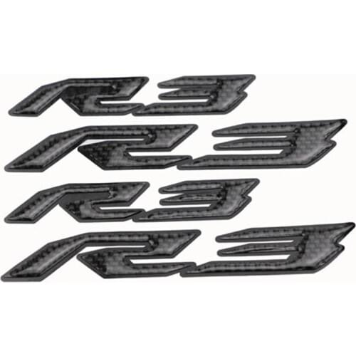 KODASKIN Motorcycle carbon fiber 3D raise emblem sticker decals for Yamaha YZF R3