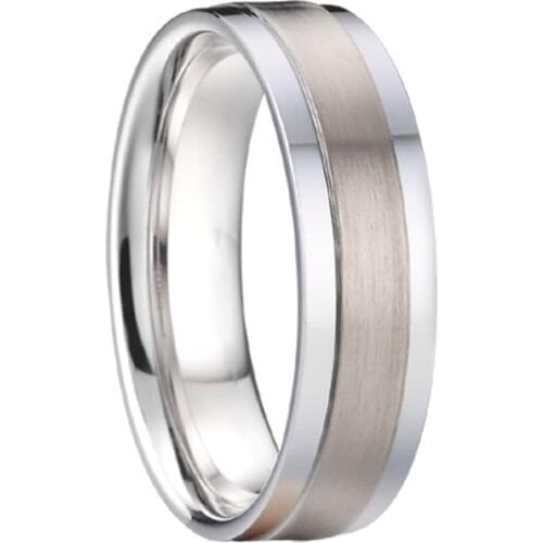 Rings Wedding Bands Classic Comfort Titanium Silver-Color Woman Unisex wholesale stainless steel jewelry