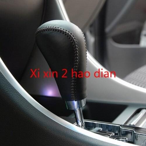 For Hyundai Sonata leather hand-stitched gear cover automatic gear lever cover