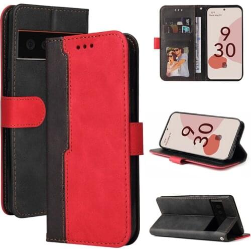 Retro Leather Case For Google Pixel 6 Pro Flip Wallet Case Magnetic Card Slot Business Cover Pixel 6 Shell Pixel 6Pro Satnd Etui