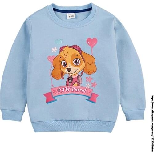 Boys Cute Princess Paw Patrol Girl Hoodies Cotton Long Sleeve Toddler Kids Sweatshirts Print Children Clothes Baby Girl Pullover
