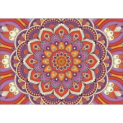 Fashionable Bohemian Style Mandala Pattern Carpet Non-slip Bath Mat RoomAlfombra Alfombr a Salón Tapis Tapis Salon Ковер