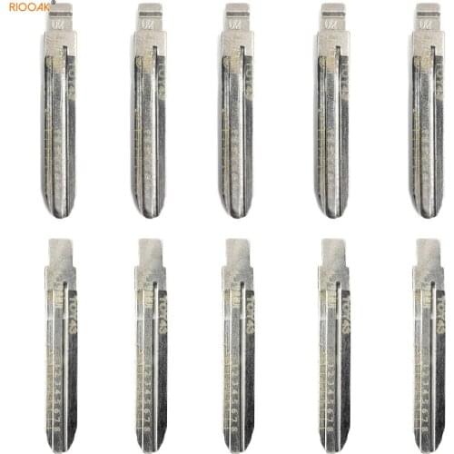 RIOOAK 5/15/50pcs Uncut Metal NO. 02 Scale Blank Car Key KD MINI/KD900/KD-X2/VVDI Remote Blade TOY43 for Old Toyota 02