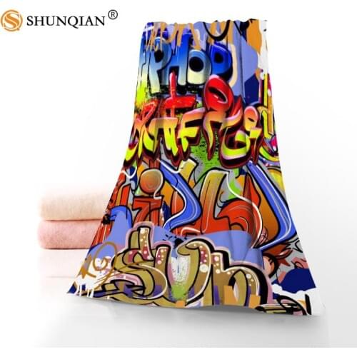 New Custom Art Towel Printed Cotton Face/Bath Towels Microfiber Fabric For Kids Men Women Shower Towels