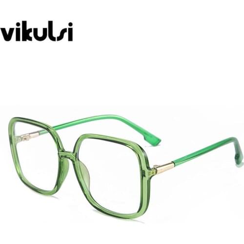 TR90 Anti Blue Light Glasses Gaming Women Men Ultralight Glasses Frame Reading Goggles Protection Eyewear Square Green EyeGlass