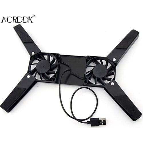 Laptop Cooler Pad Stand Base Cooling Foldable Dual Fan USB Portable Convenient FL
