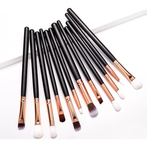 Professional 12pcs Eyeshadow Brushes Set Eyebrow Eyeliner Lip Smudge Concealer Makeup Brushes Cosmetic Pincel Maquiagem Tools
