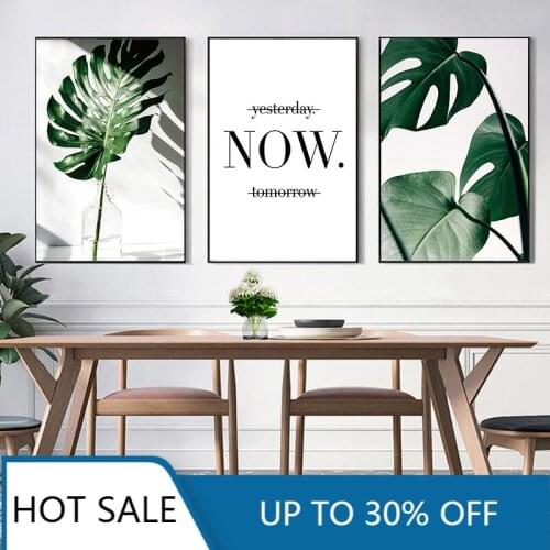 Christmas Canvas Painting Nordic Moderno Simple Poster Art Print Wall Pictures For Living Room Monstera Leaf Letter Decoration