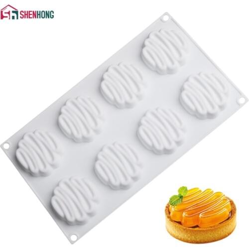 SHENHONG Tart Dessert Mousse Pan Silicone Cake Decoration Mold For Baking Tartlet Mould Pastry Bakeware Homemade