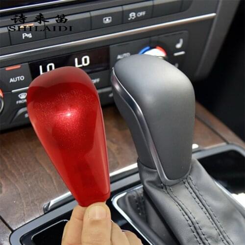 Gear Shift Handle Protection Sleeve decoration Covers Stickers Trims For Audi A6 c7 a7 Car Styling Modified Interior Accessories