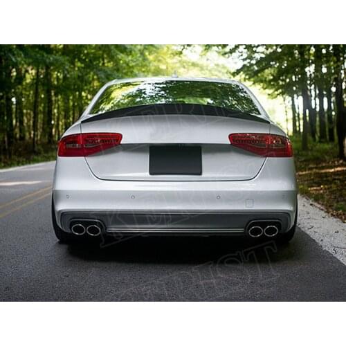 SPOILER S4 HK Style Carbon Fiber Rear Spoiler Wing for Audi S4 B8/B8.5 S4 4 Door 2008-2016 Not Fit A4 b8.5