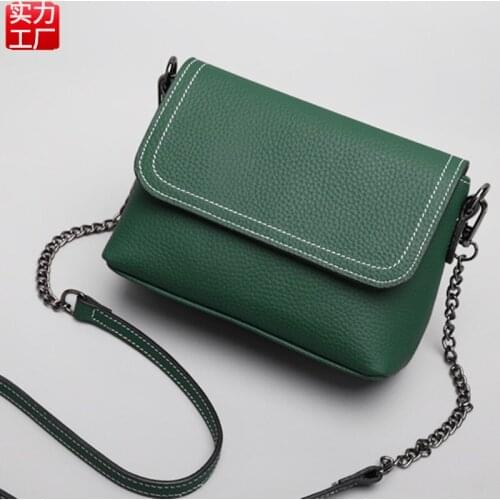 Womens One-shoulder Bag Genuine Leather 2021 New Summer Bag European and American Style Slanted Cross-shoulder Bag Wholesale