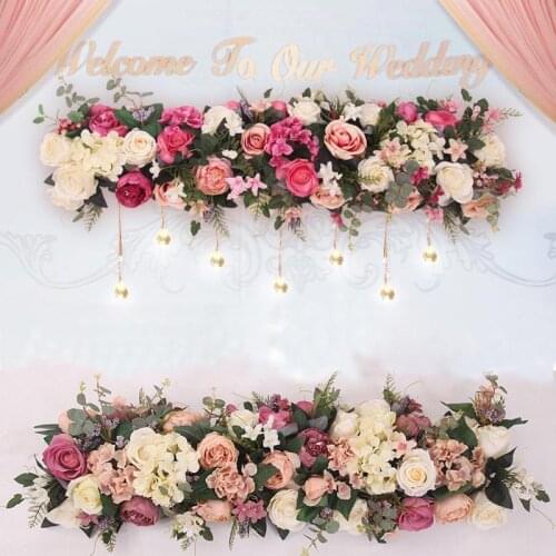 Wedding Flower Row Artificial Orchid Flowers Arrangement Decor for Home Christmas Wedding Arch Party Event Flower Row