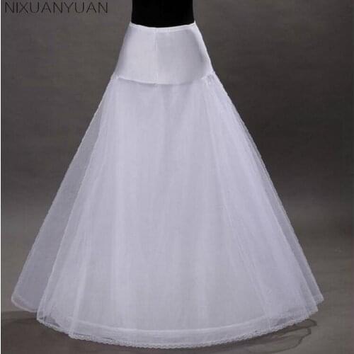 A Line Tulle Petticoat White Wedding Bridal Petticoat Underskirt Crinolines for Wedding Dress jupon Wedding Accessories