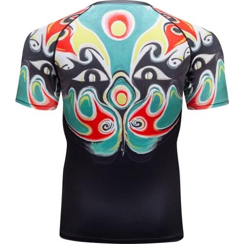 High Quality Short Sleeve Men Swimming Surfing Rash Guard Blank Compression Tops Wholesales Shirt