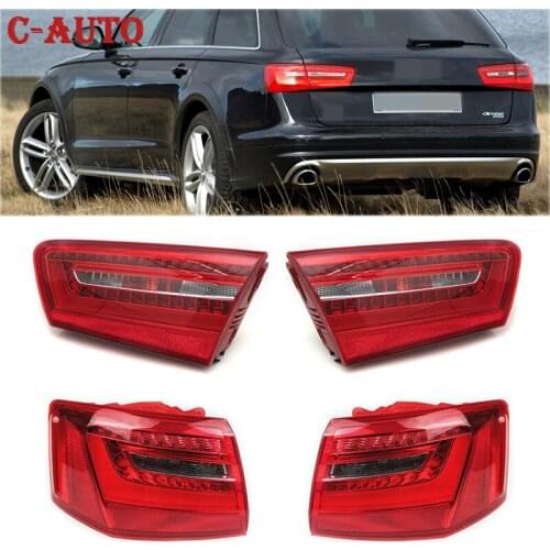 1 Set/4PCS Rear Tail light For Audi A6 C7 2012 2013 2014 2015 2016 Assembly Brake Fog lights Tail Stop Turn signal Lamps
