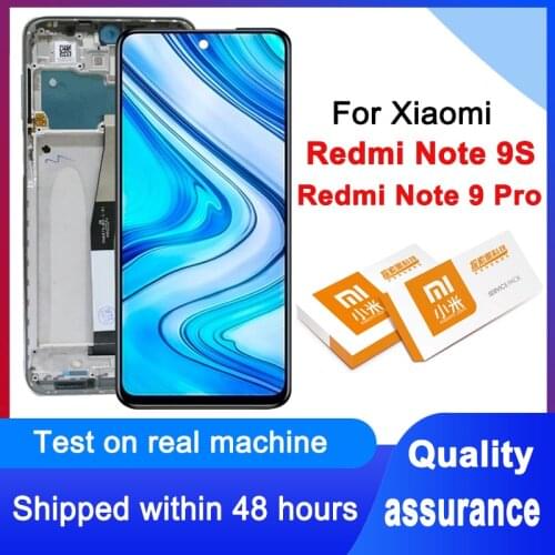 100% Tested 6.67'' Display Replacement For Xiaomi Redmi Note 9 Pro LCD Touch Screen Digitizer Assembly For Redmi Note 9S Display