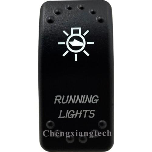 12v/24v Car Boat RUNNING LIGHTS Rocker Switch White Led 3 Pin SPST On Off Replacement for Carling ARB STYLE Waterproof IP66