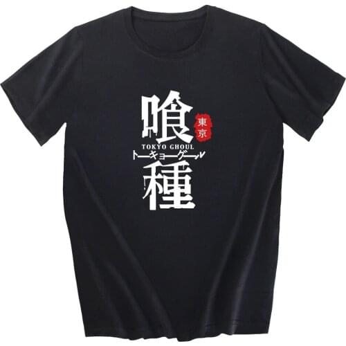 2020 Mens T-shirts Japan Anime Tokyo Ghoul Sasaki Haise Printed Shirt Men Women Casual O-Neck Tshirt Summer Cotton Top Tees