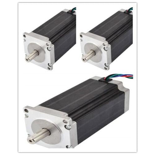 EU FREE 3 PCS Nema23 Stepper Motor 57BYGH640-23 270oz-in 76mm 4.0A Flat shaft ROHS CNC Router Grind Foam Mill Laser Printer