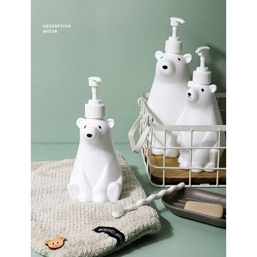 300/450/900ml Polar Bear Shower Gel Dispenser Shampoo Container Lotion Dispensing Bottle Detergent Storage Bottle Household