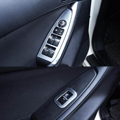 4x Car Interior Armrest Window Lift Adjust Button Switch Decoration Trim Cover Sticker Frame For Mazda CX-5 2013-2015 Car-covers
