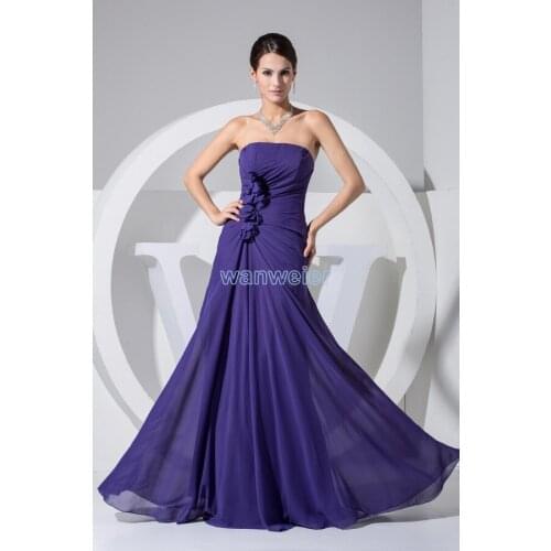 Free shipping 2018 hot seller new design purple mermaid chiffon cheap custom color/size sexy sweetheart bridesmaid dresses